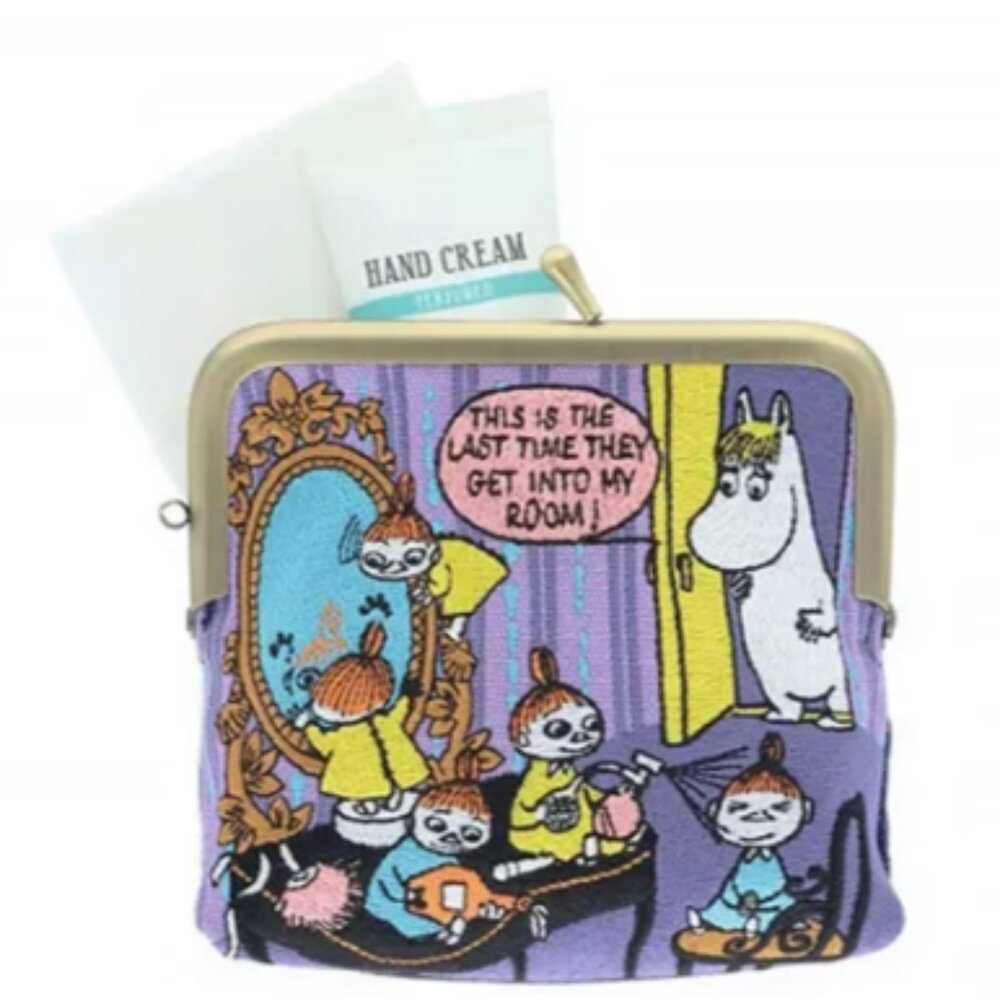 日本直送|預購|日本MOOMIN 嚕嚕米 刺繡迷你口金包-圖片-4