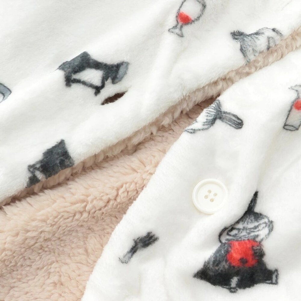 日本直送|預購|日本MOOMIN 嚕嚕米小不點米伊 毛絨3WAY保暖披肩-圖片-7