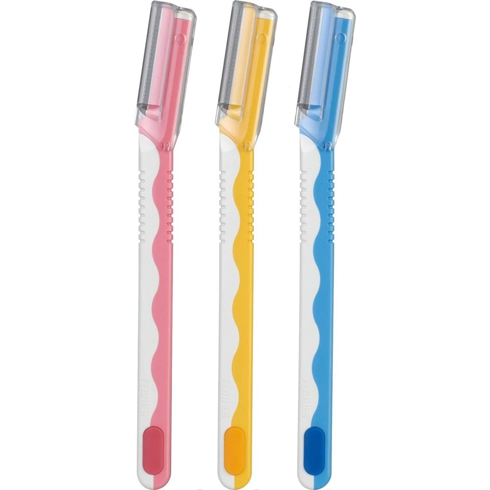 日本製原裝 Piany羽毛美容不咬肉修眉刀#安全除毛刀 #修眉達人推薦#女用剃刀 手毛 腿毛 腋毛-圖片-4