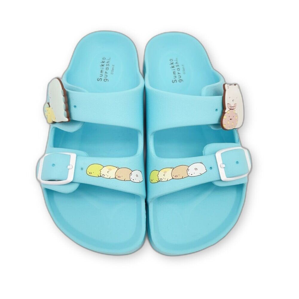 B020-1-【斷碼出清不退不換】台灣製角落生物拖鞋-湖水藍