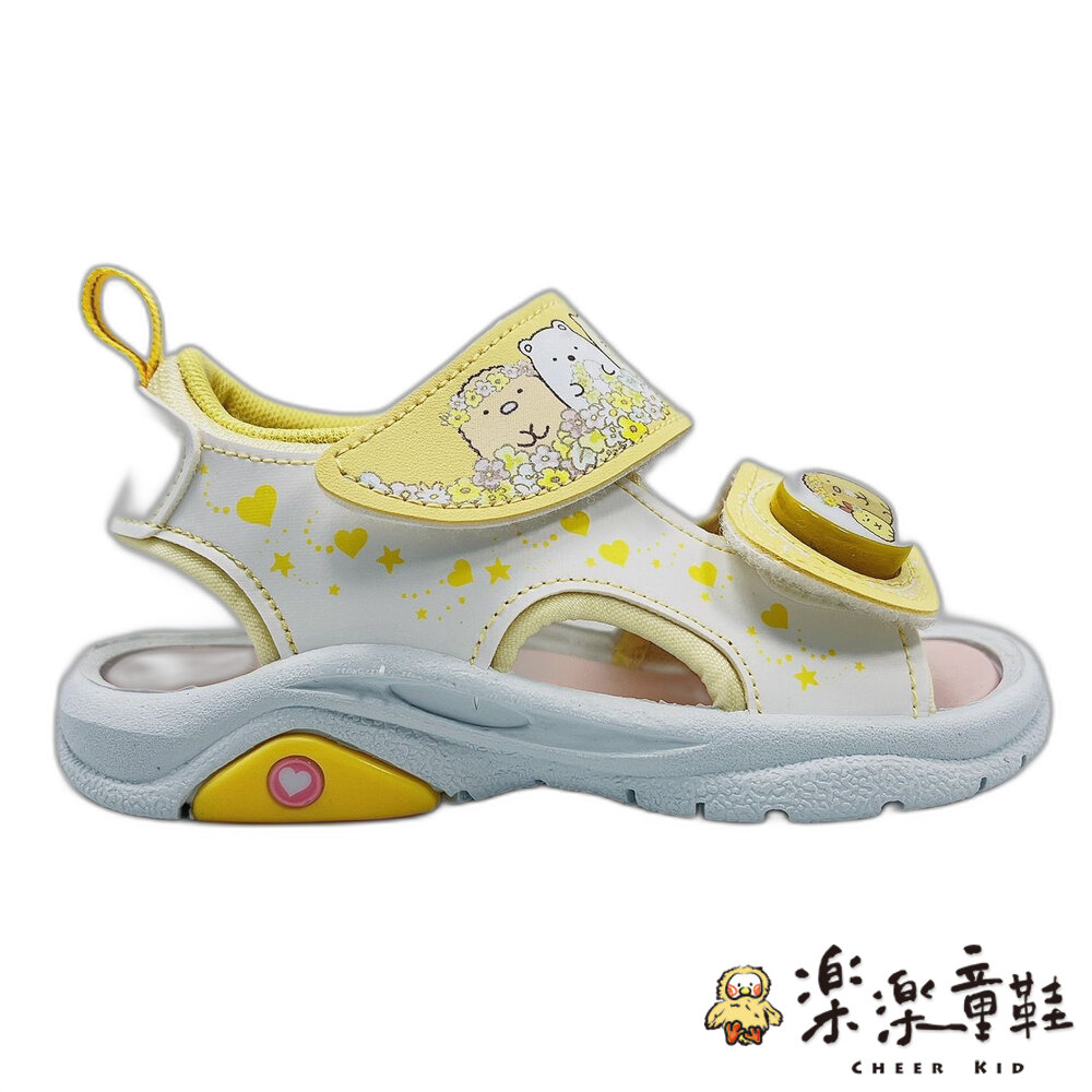 【夏季限量特價!!】台灣製角落生物電燈涼鞋-黃色-圖片-4