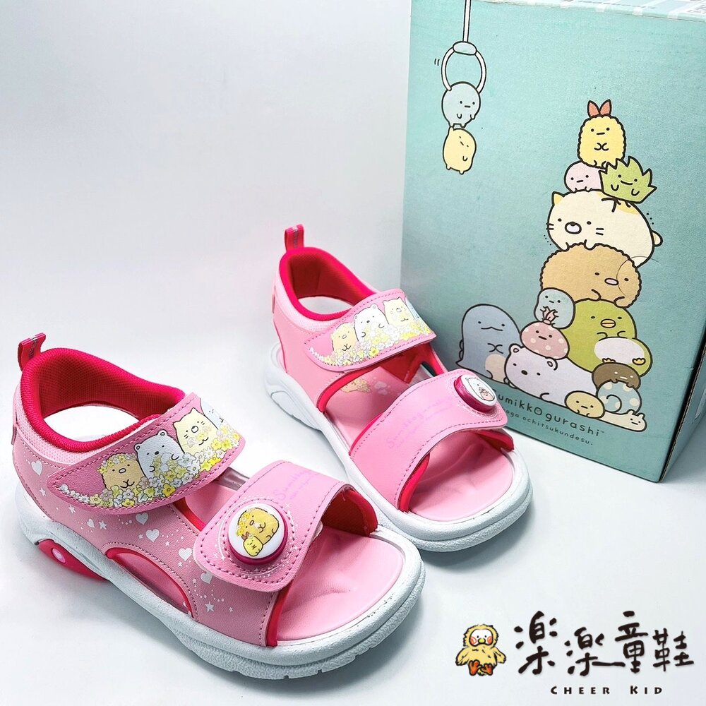 【夏季限量特價!!】台灣製角落生物電燈涼鞋-粉色-圖片-4
