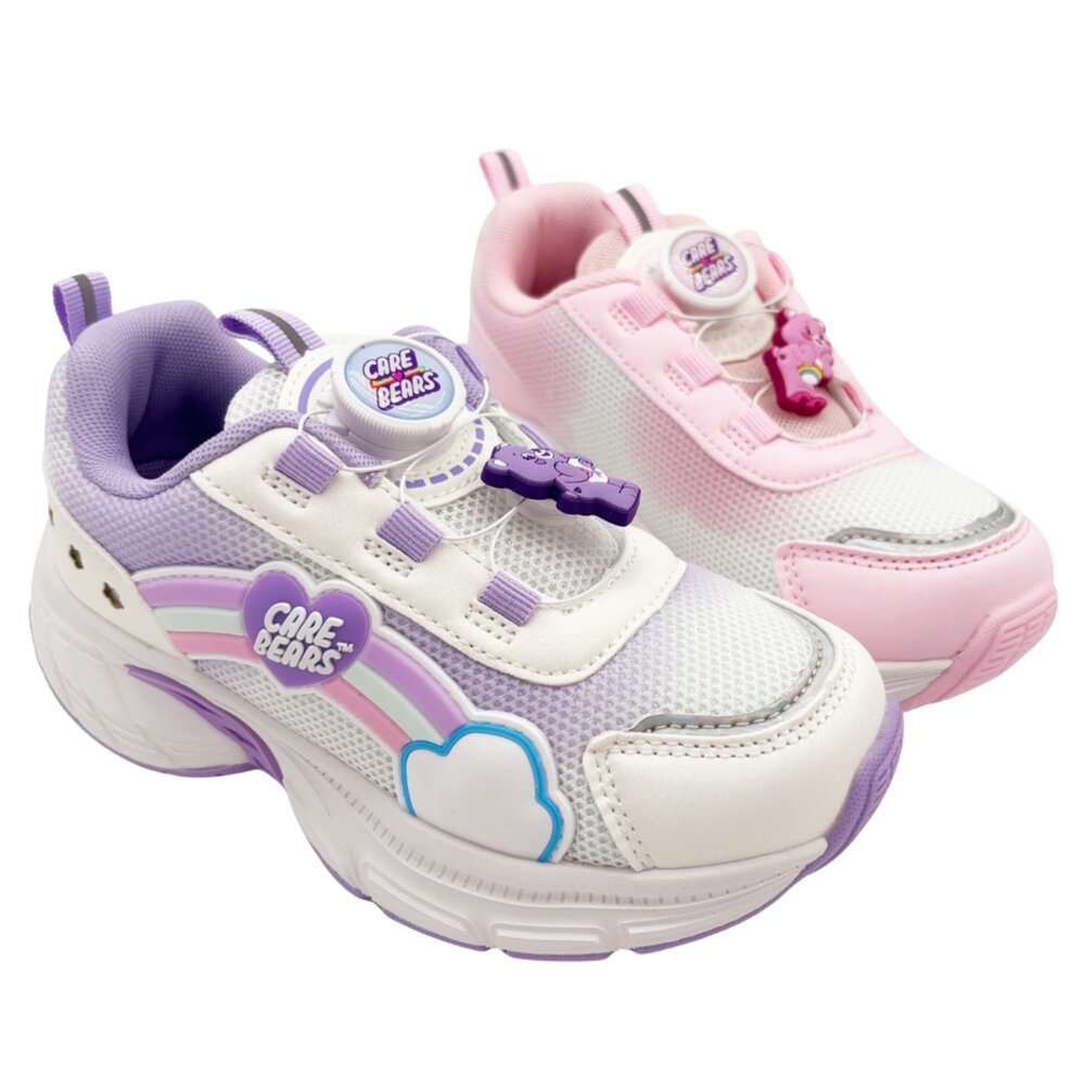 B069-1-彩虹熊旋轉扣鞋 兩色可選