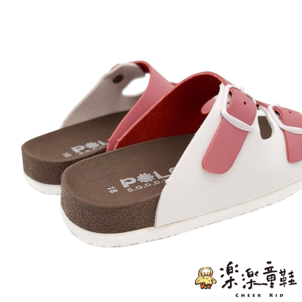 台灣製跳色小方扣拖鞋-粉-圖片-2