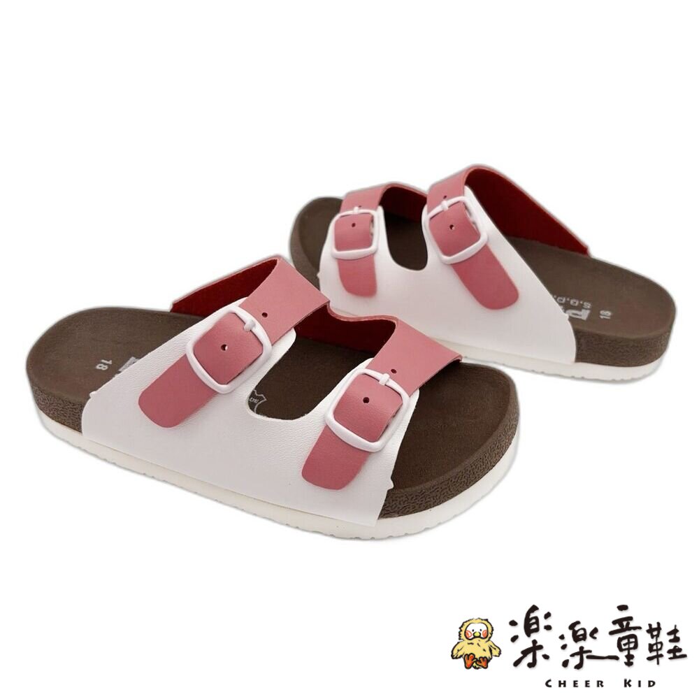 台灣製跳色小方扣拖鞋-粉-圖片-4