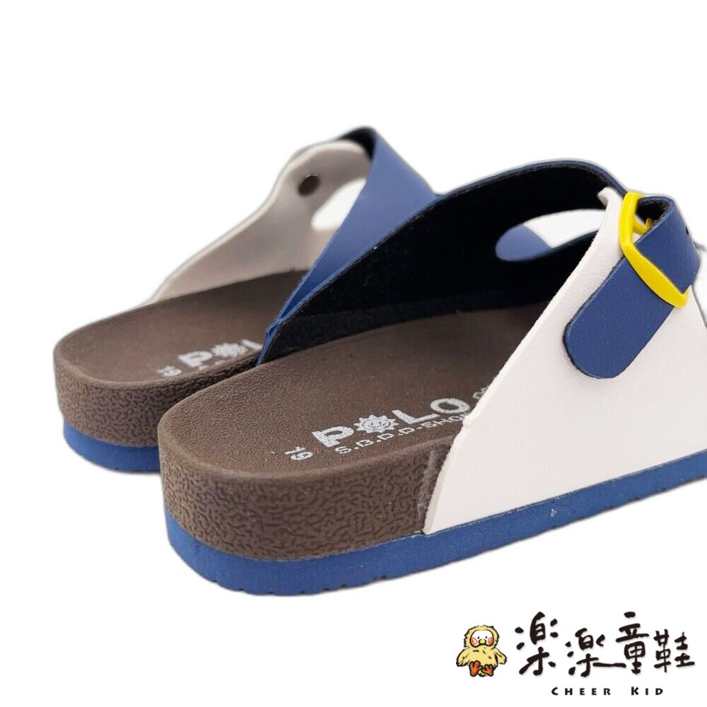 台灣製跳色小方扣拖鞋-藍色-圖片-2