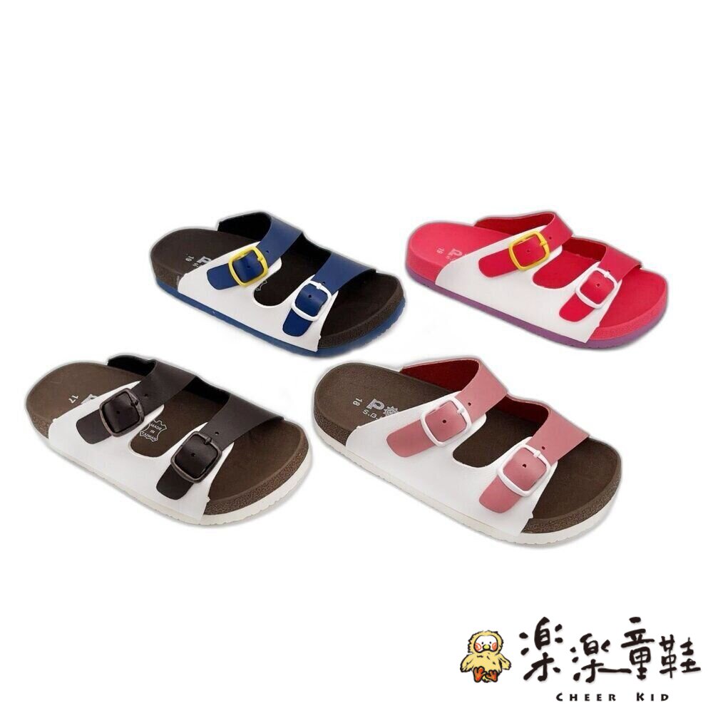 台灣製跳色小方扣拖鞋(四色可選)-圖片-4