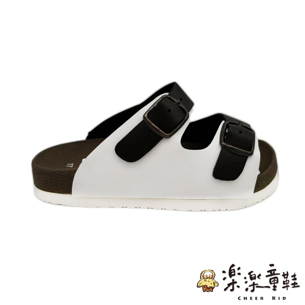 台灣製跳色小方扣拖鞋-咖啡色-圖片-1