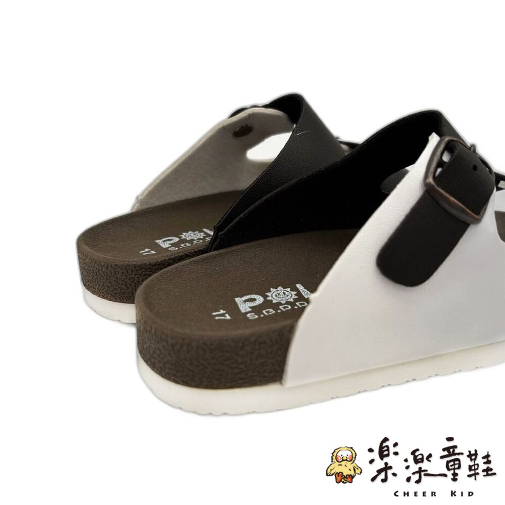 台灣製跳色小方扣拖鞋-咖啡色-圖片-2