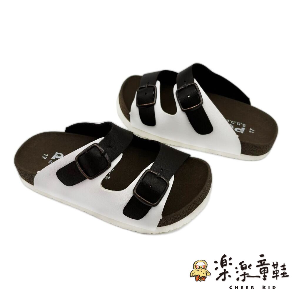 台灣製跳色小方扣拖鞋-咖啡色-圖片-4