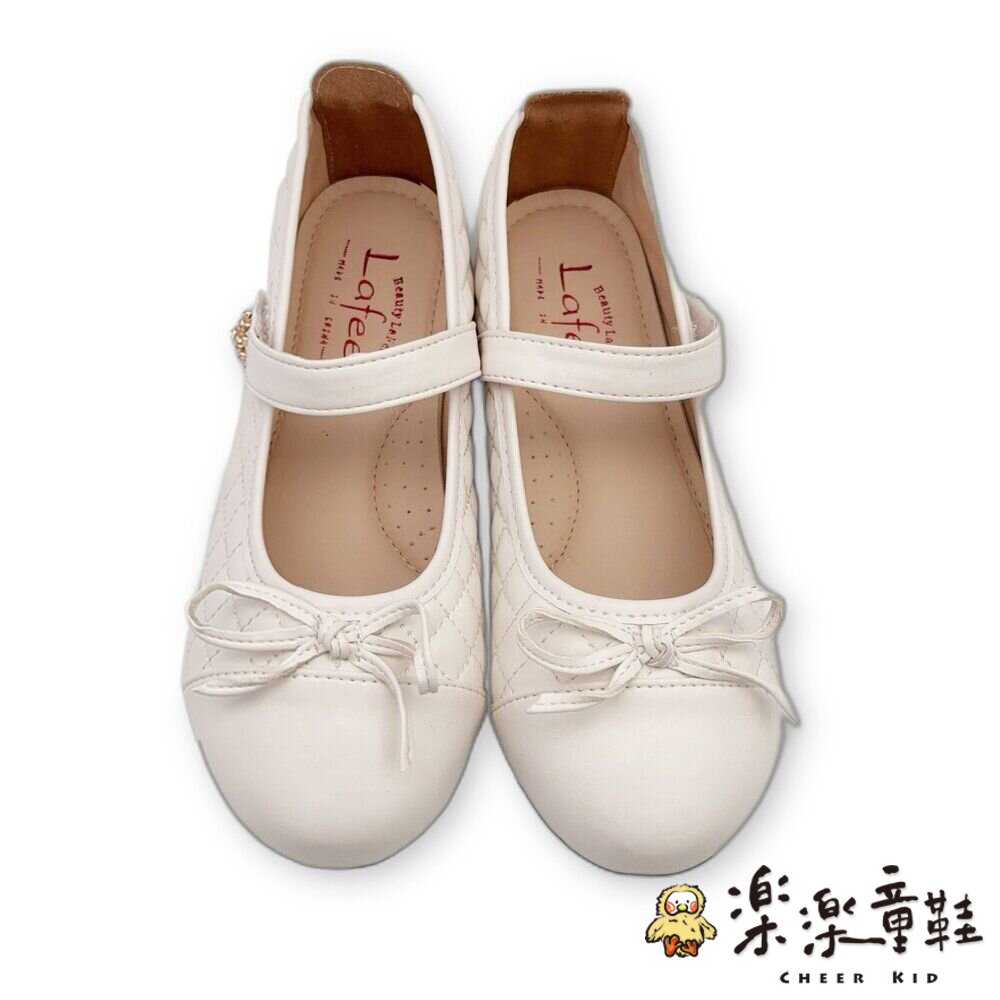 菱格鑽花公主鞋-白色-圖片-1