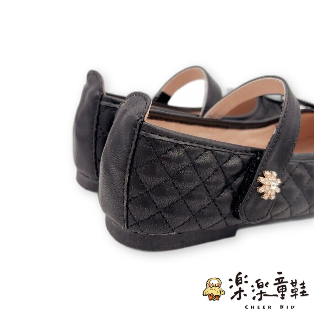 【斷碼出清不退不換】優雅女童菱格鑽花公主鞋-圖片-5