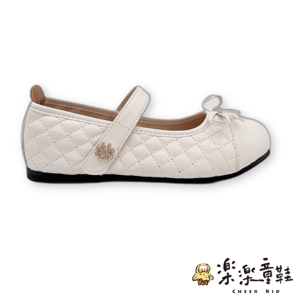 【斷碼出清不退不換】優雅女童菱格鑽花公主鞋-圖片-6