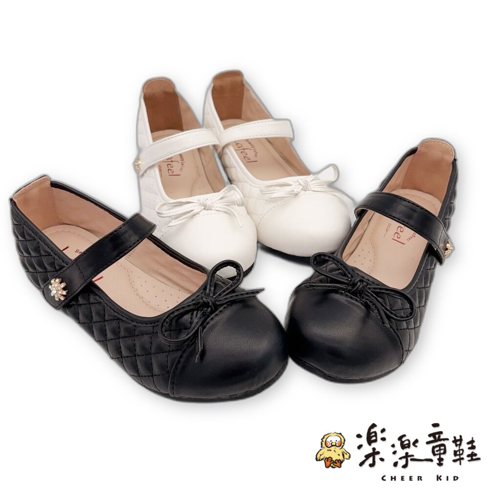 優雅女童菱格鑽花公主鞋