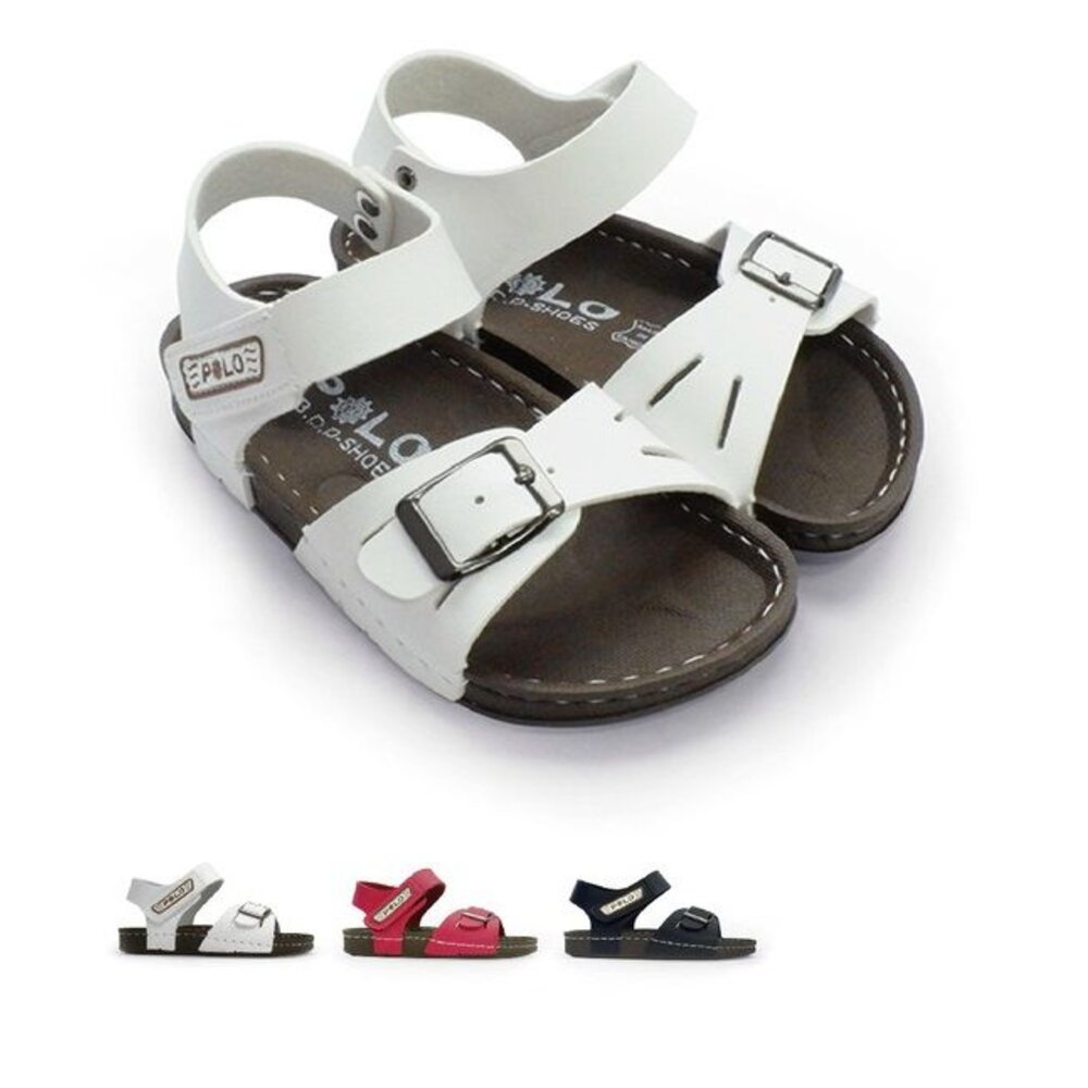 C015-1-【斷碼出清不退不換】台灣製金屬釦帶涼鞋- 三色可選