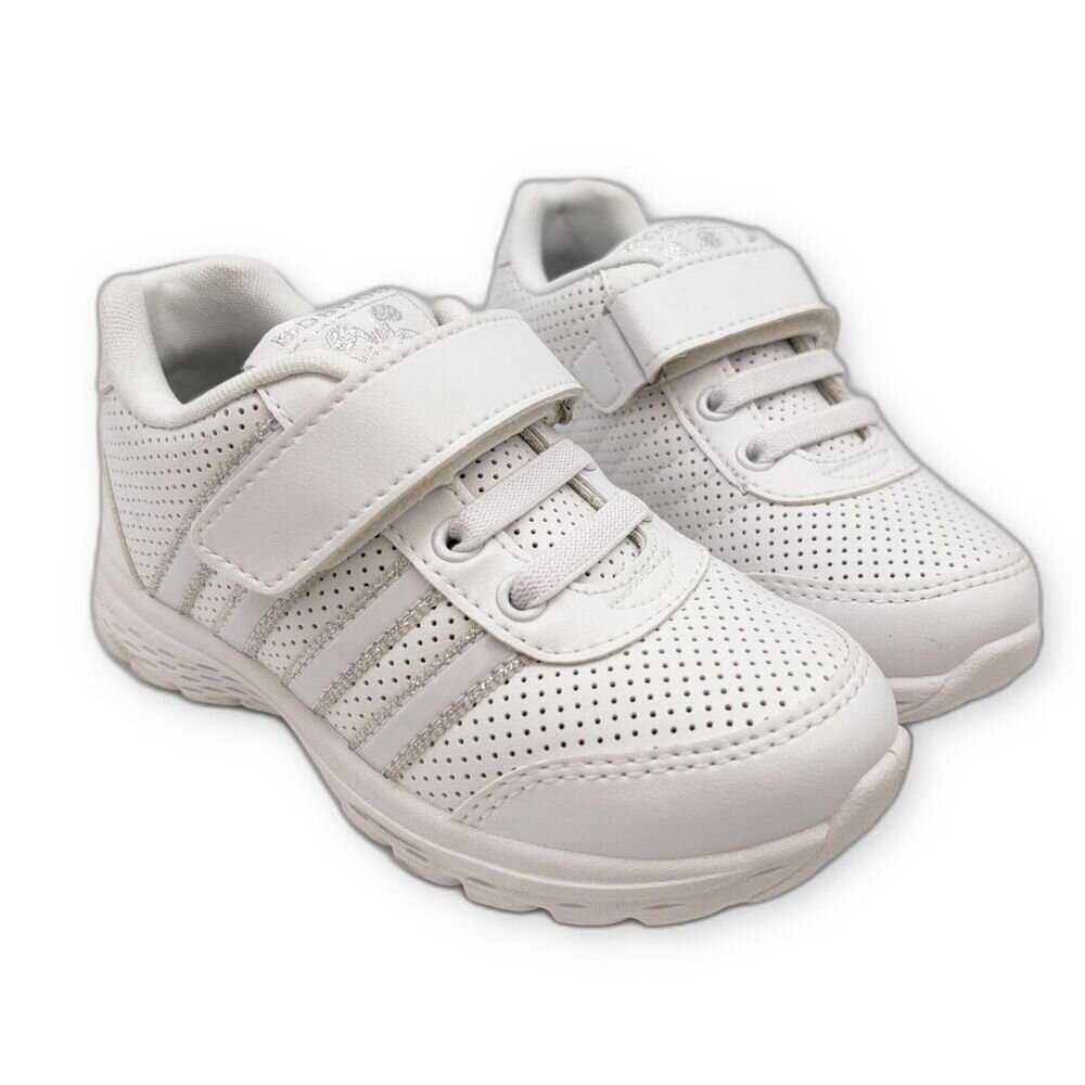 C019-1-台灣製親子款皮面透氣休閒鞋-白