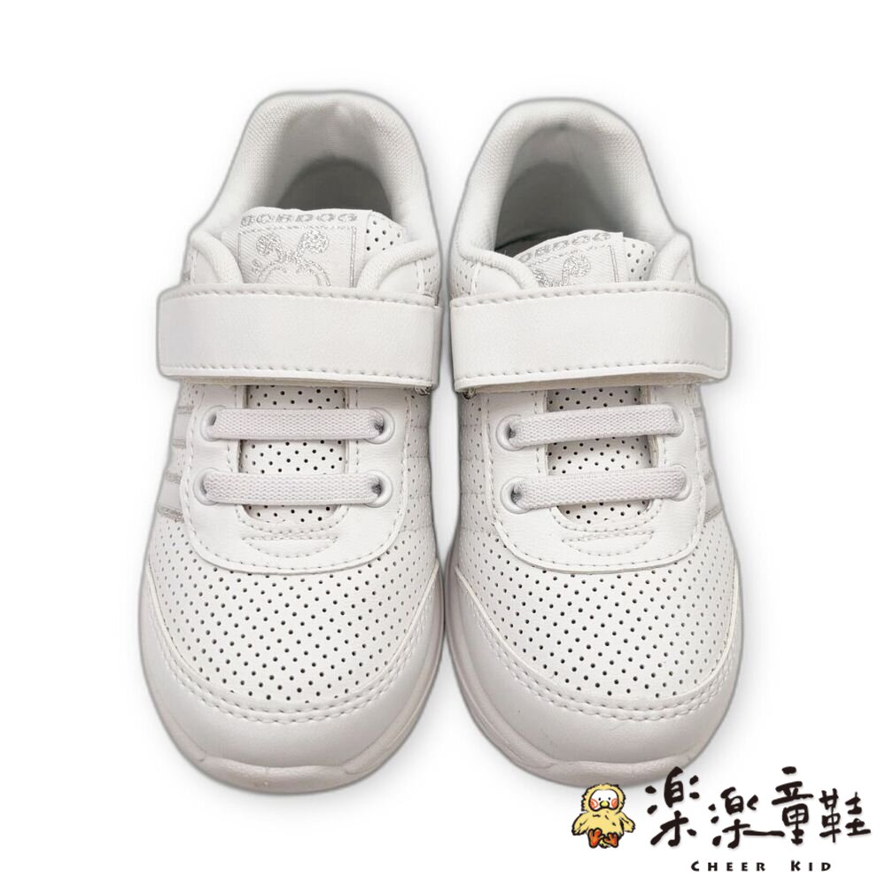 台灣製親子款皮面透氣休閒鞋-白-圖片-1