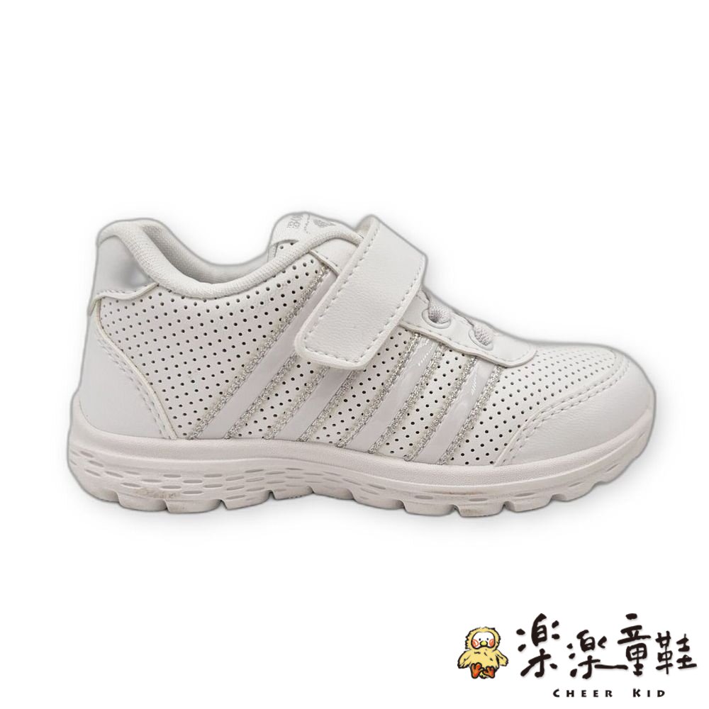 台灣製親子款皮面透氣休閒鞋-白-圖片-2