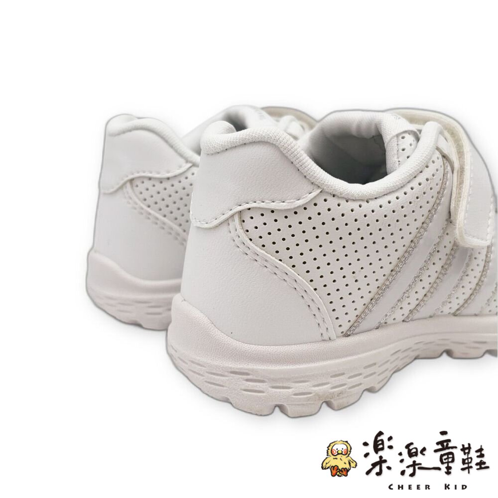 台灣製親子款皮面透氣休閒鞋-白-圖片-5