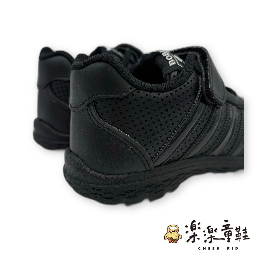 台灣製親子款皮面透氣休閒鞋-黑-圖片-5