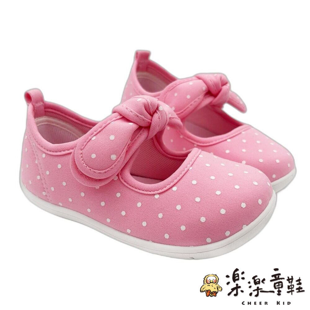 台灣製點點蝴蝶結娃娃鞋-粉 封面照片
