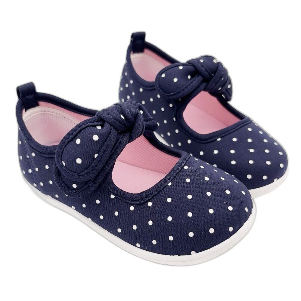 C021-【斷碼出清不退不換】台灣製點點蝴蝶結娃娃鞋