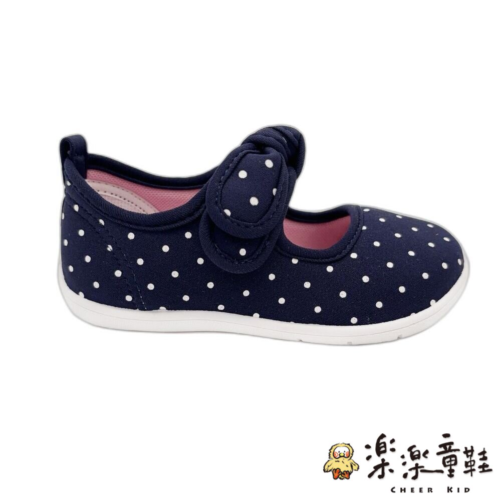 【斷碼出清不退不換】台灣製點點蝴蝶結娃娃鞋-圖片-2
