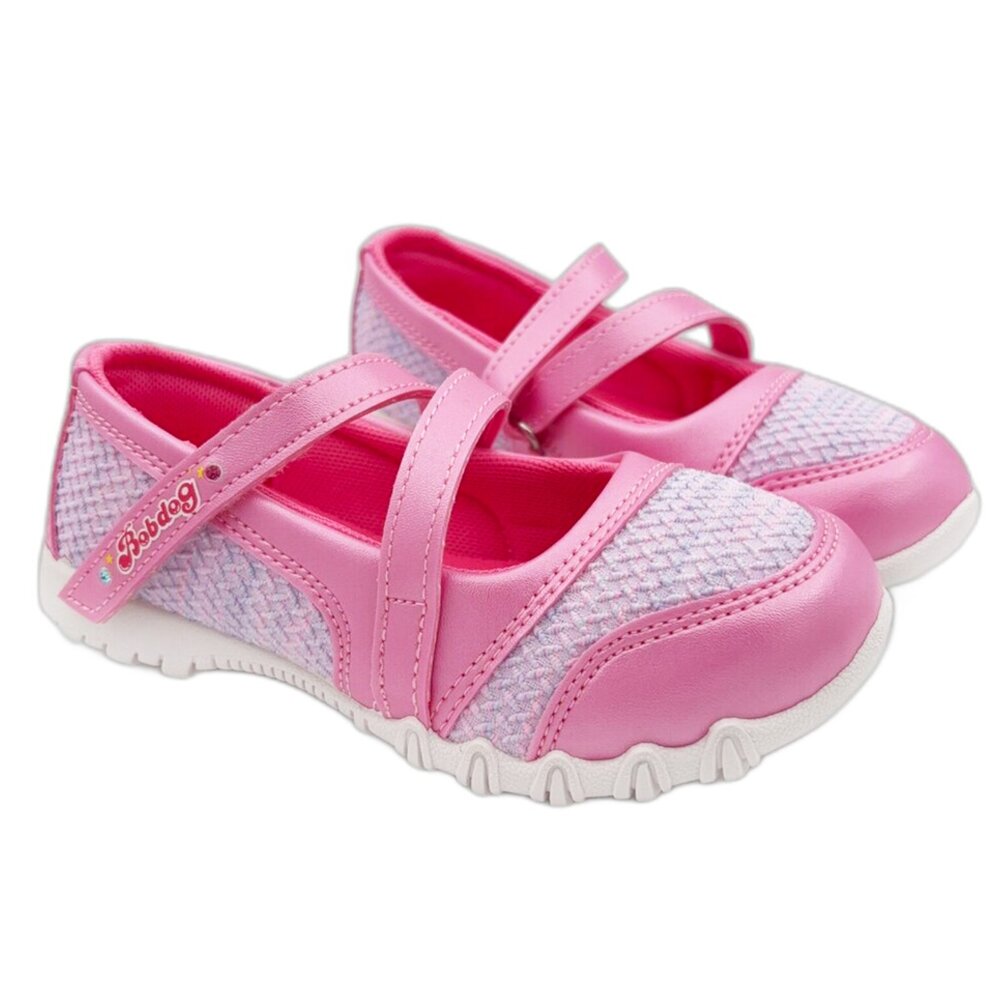 C028-台灣製繞帶休閒鞋-粉