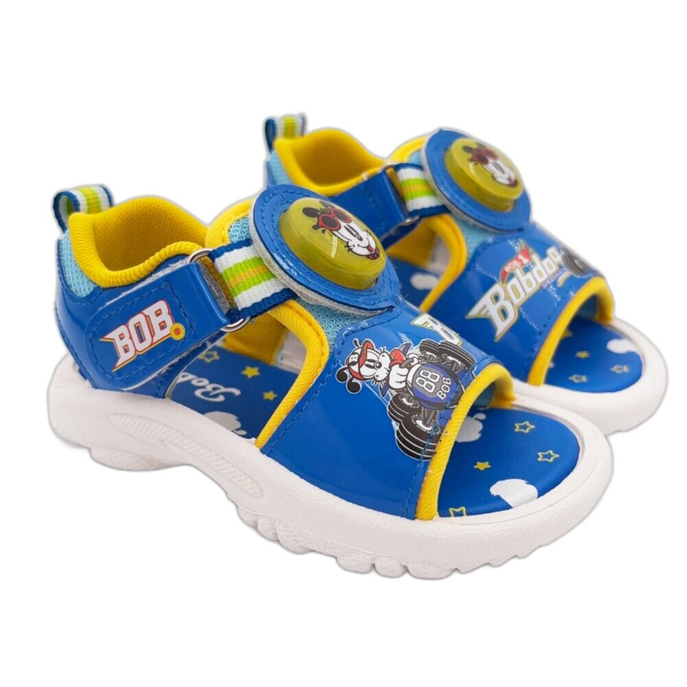 C087-台灣製巴布豆電燈涼鞋-藍色