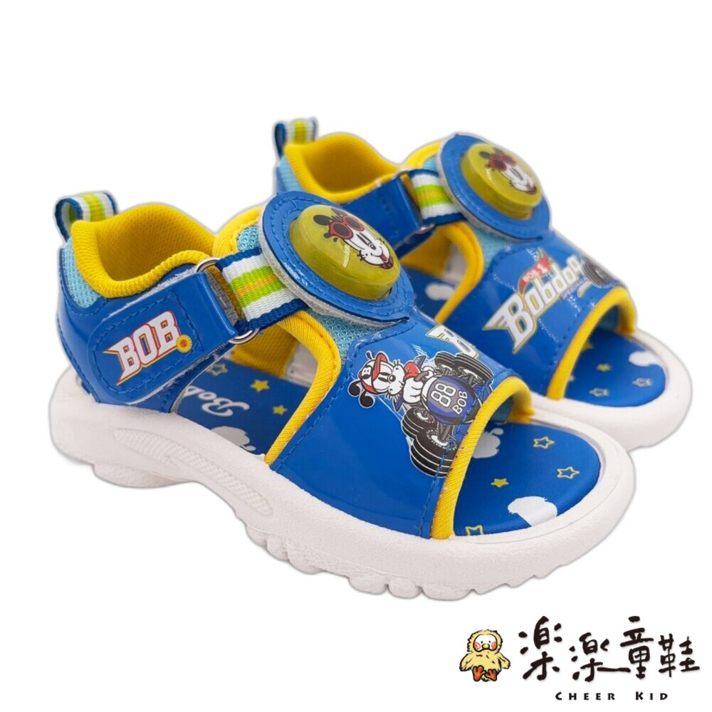 C087-台灣製巴布豆電燈涼鞋-藍色