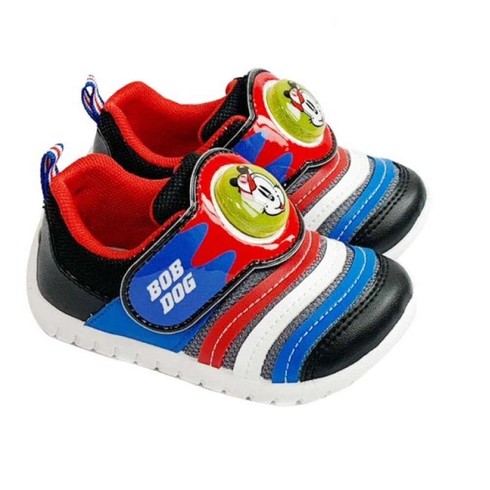 C099-1-台灣製巴布豆輕量電燈鞋-黑藍