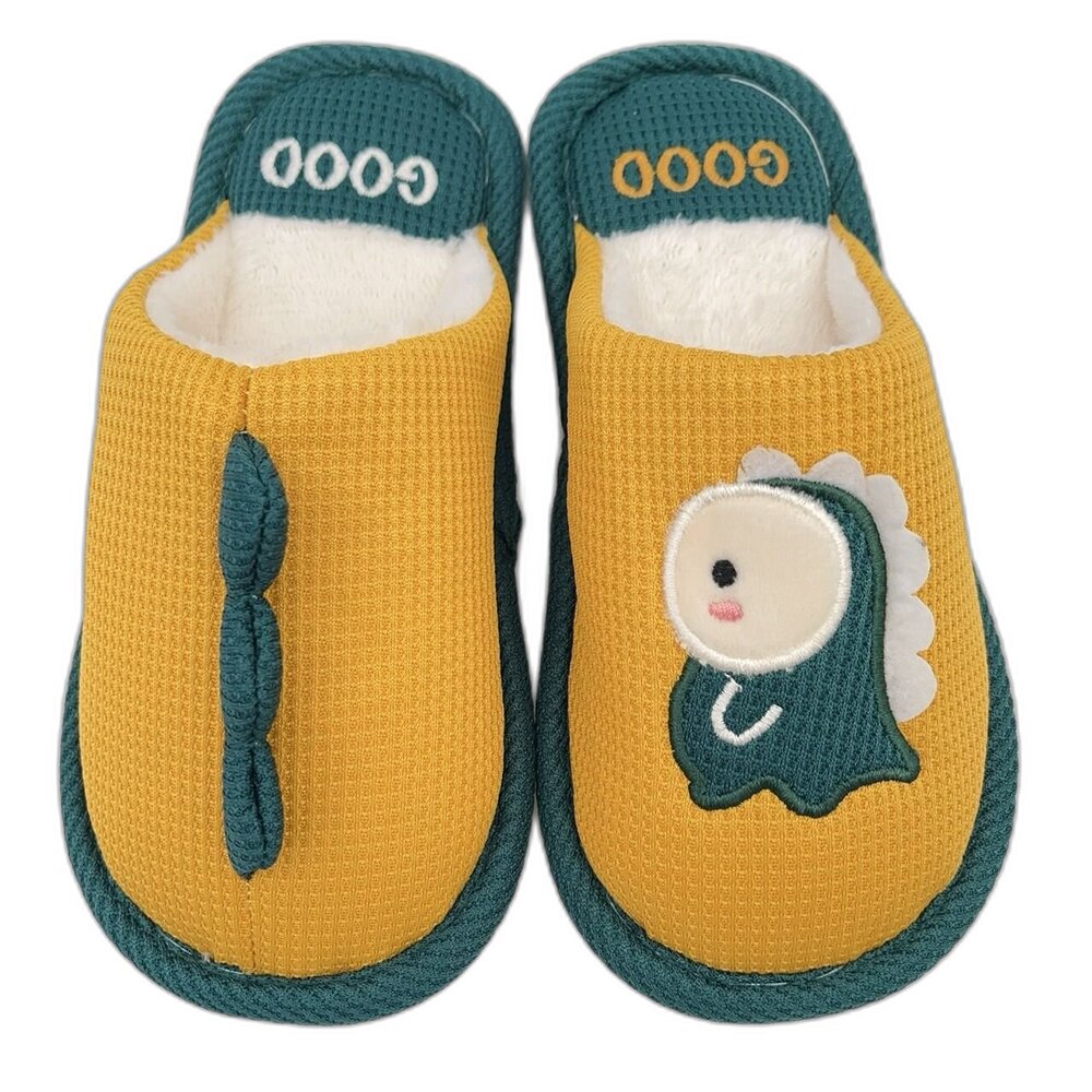 C135-2-中大童卡通保暖室內拖鞋