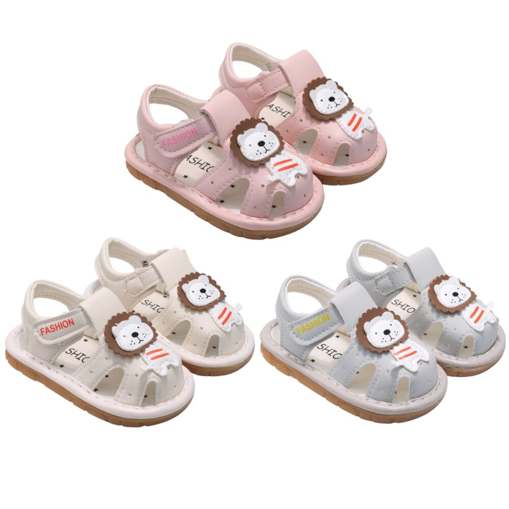 C160-可愛獅子嗶嗶護趾涼鞋 多色可選