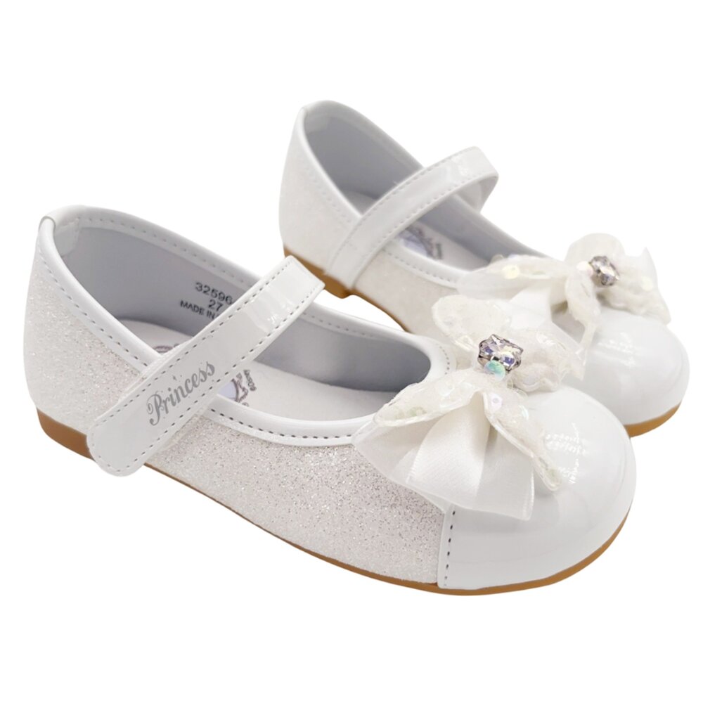 D110-1-台灣製灰姑娘蝴蝶結公主鞋