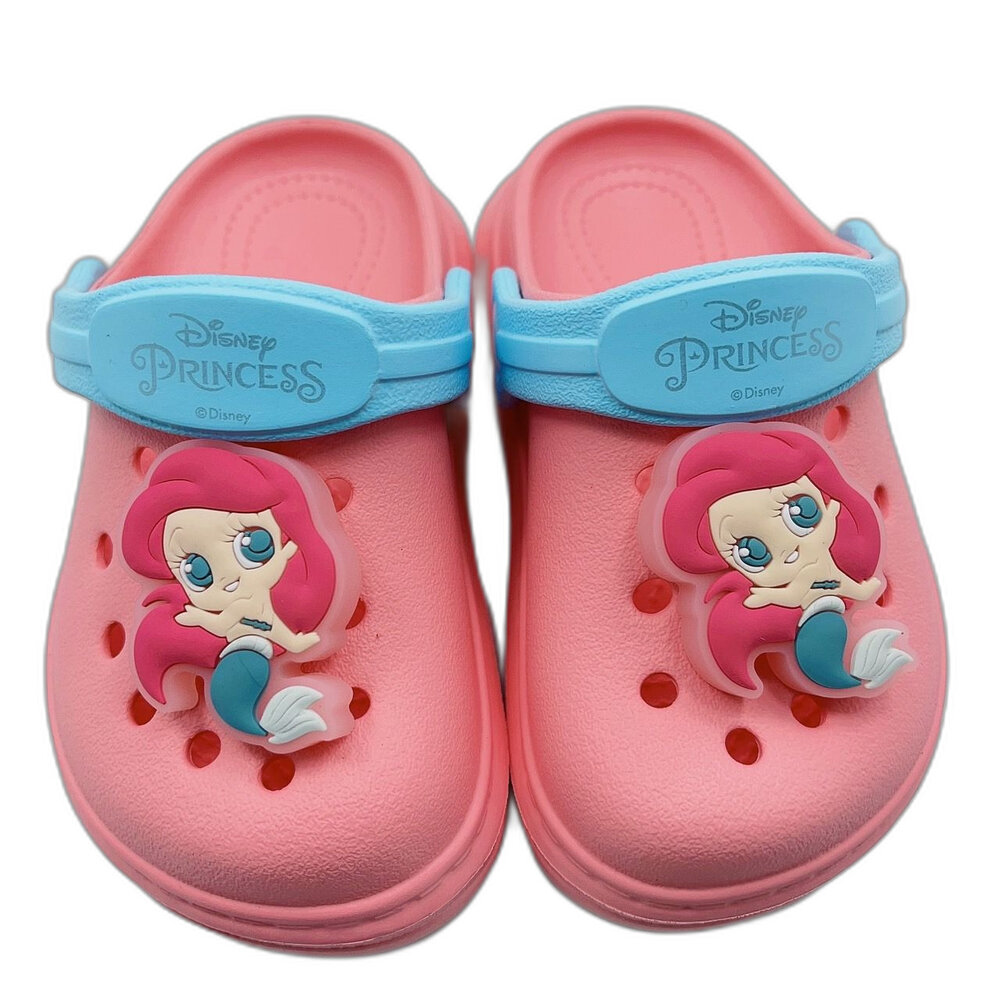 D111-1-台灣製迪士尼卡通電燈涼拖鞋-美人魚