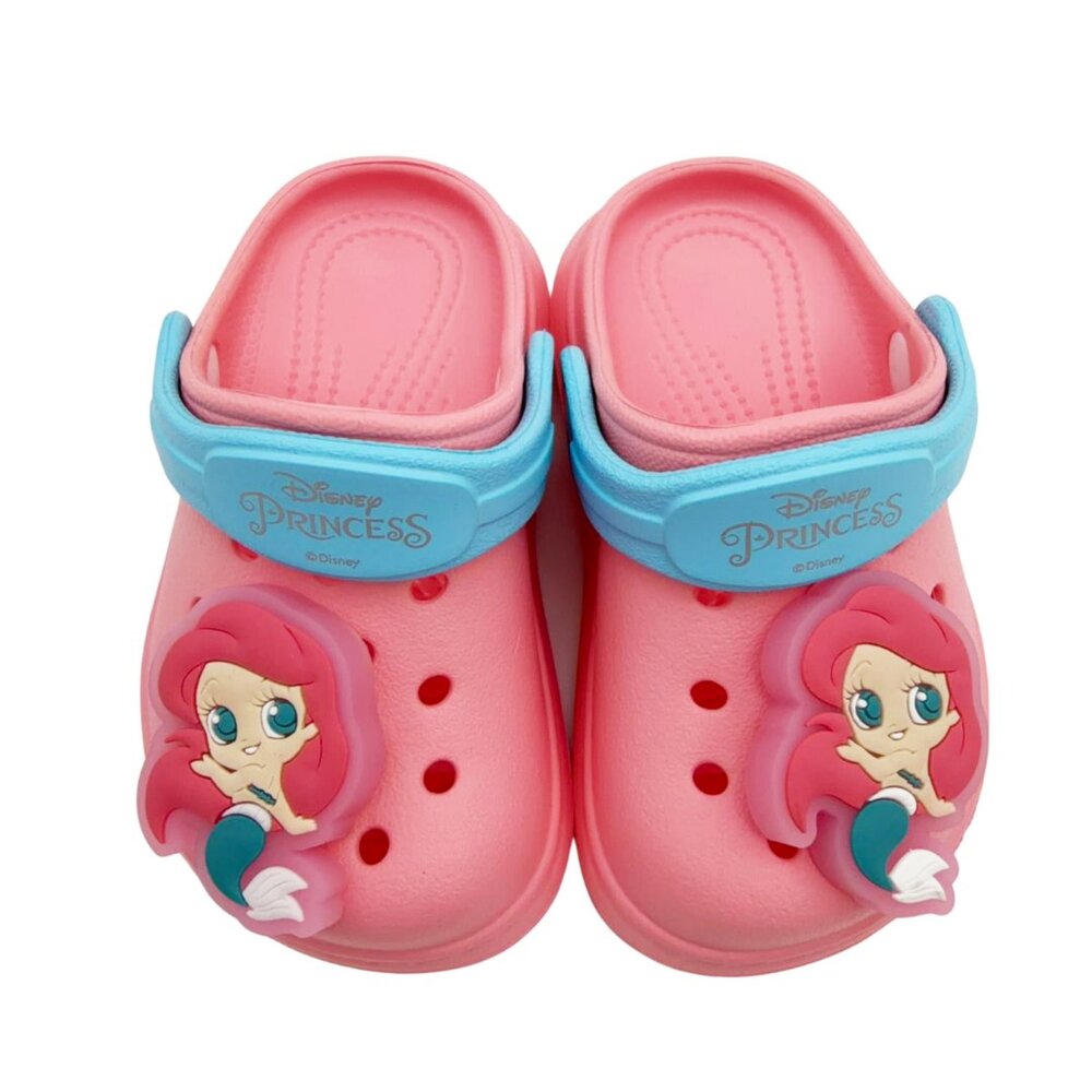 D111-1-台灣製迪士尼卡通電燈涼拖鞋-美人魚