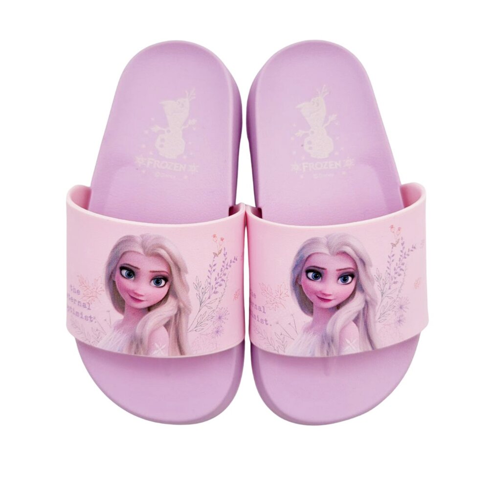 F080-台灣製艾莎公主精緻圖案拖鞋