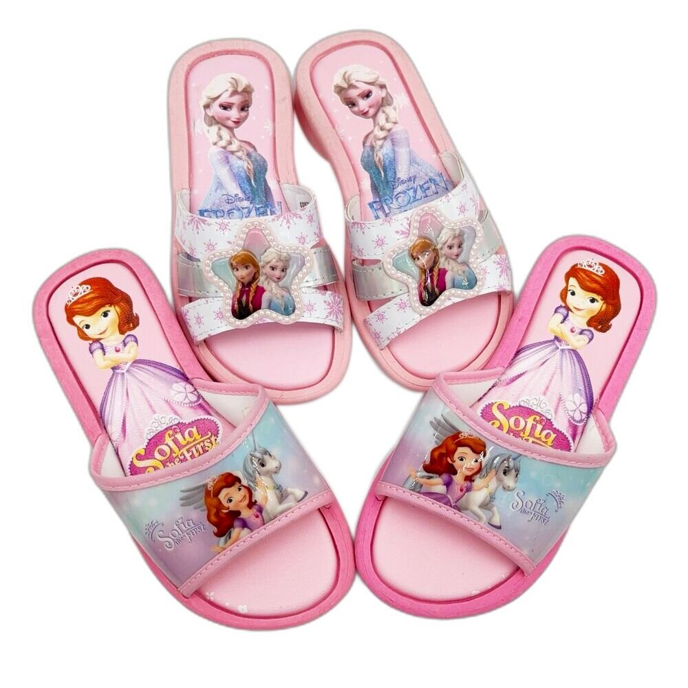 F104-【售完不補 限量特價!!】台灣製迪士尼拖鞋 冰雪奇緣 蘇菲亞小公主