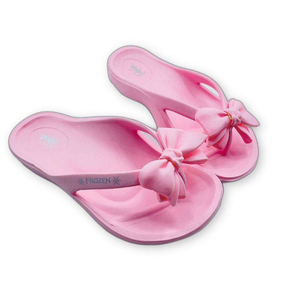 F124-2-冰雪奇緣蝴蝶結拖鞋