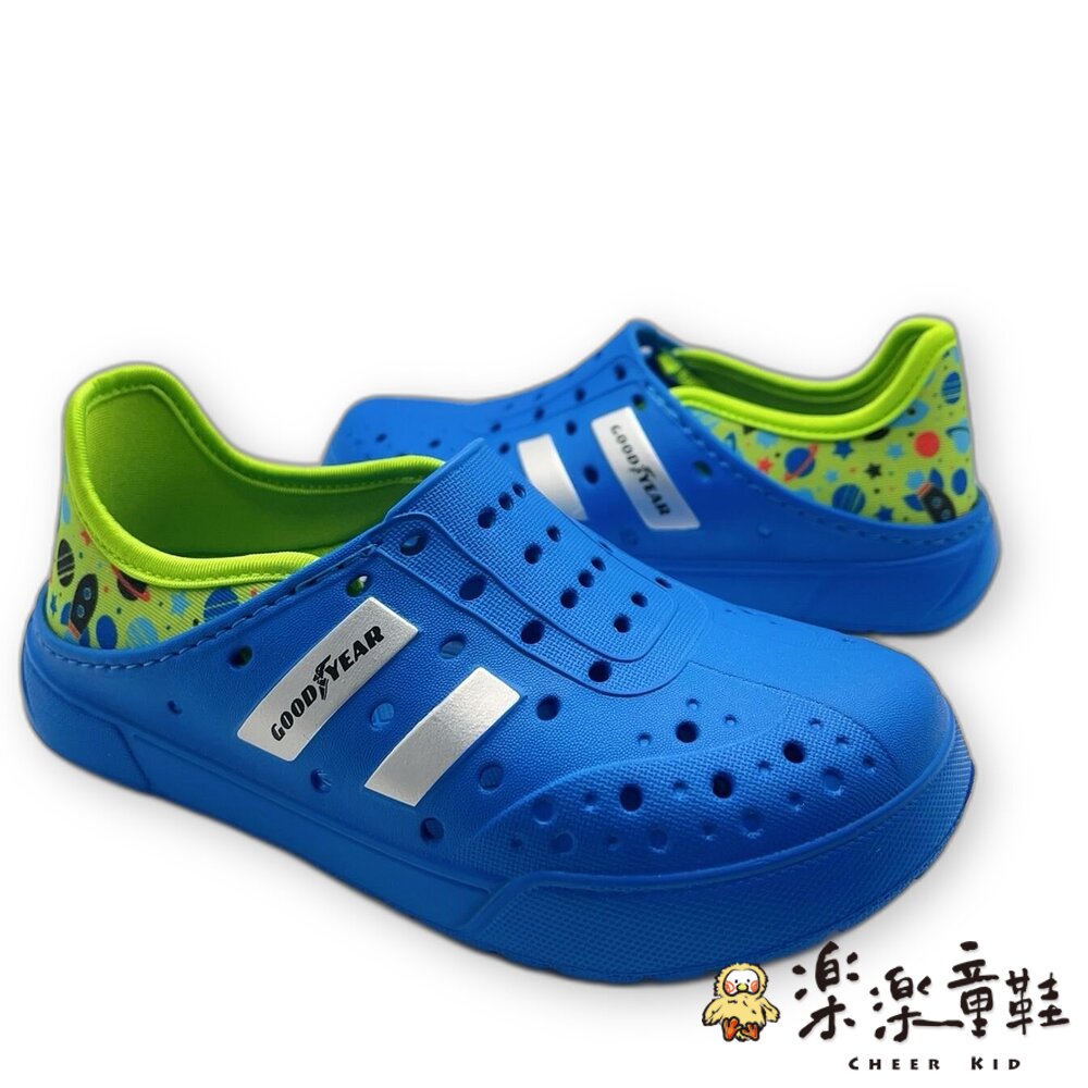 【零碼出清不退不換】 固特異男童透氣洞洞鞋-圖片-4