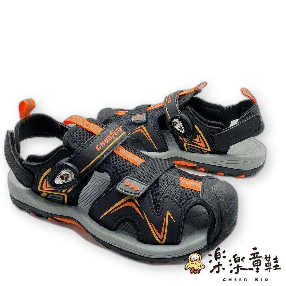 【斷碼出清不退不換】固特異男大童護趾涼鞋-圖片-4