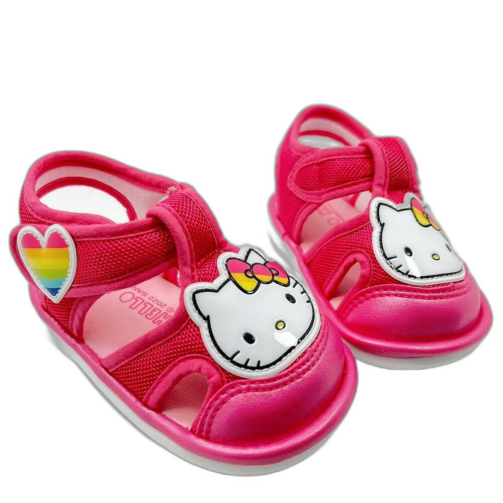 K041-1-【斷碼出清 不退不換】台灣製三麗鷗嗶嗶涼鞋-Hello Kitty