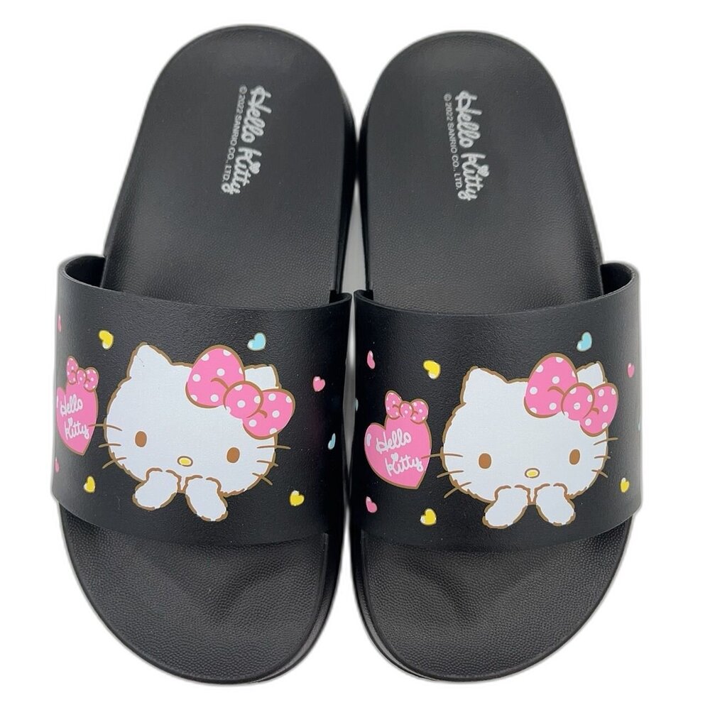 K044-1-台灣製Hello Kitty拖鞋-黑色