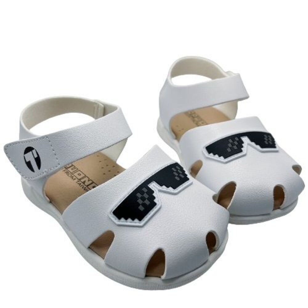 K061-1-【斷碼出清不退不換】台灣製眼鏡造型學步涼鞋