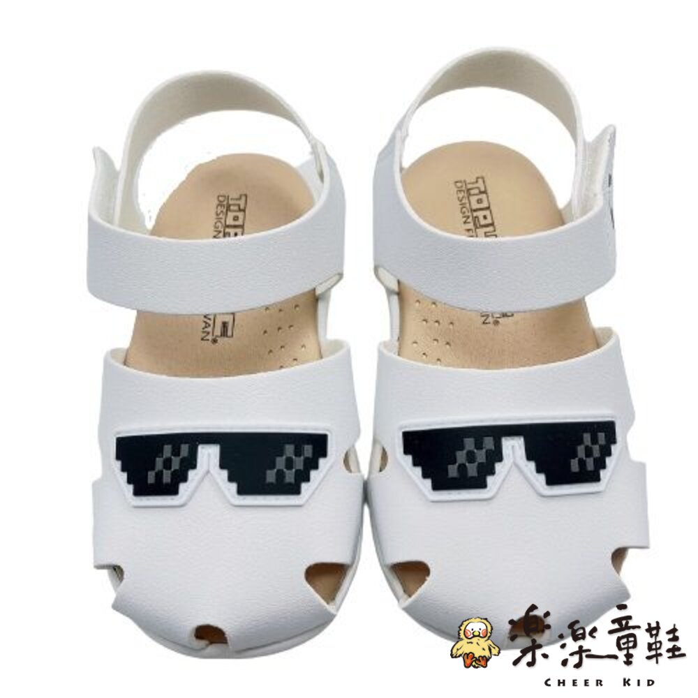 【斷碼出清不退不換】台灣製眼鏡造型學步涼鞋-圖片-5