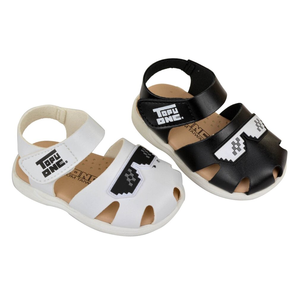 K061-【斷碼出清不退不換】台灣製眼鏡造型學步涼鞋