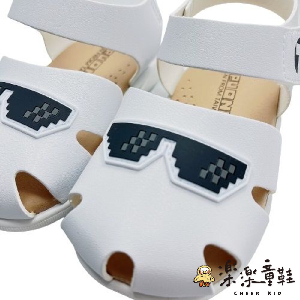 【斷碼出清不退不換】台灣製眼鏡造型學步涼鞋-圖片-3