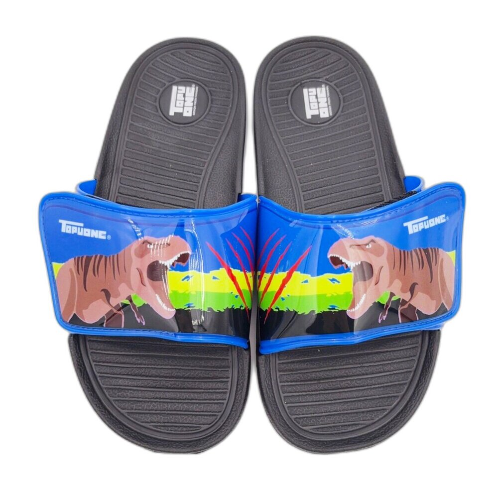 K083-1-【限量特價!!】台灣製帥氣恐龍拖鞋-藍色