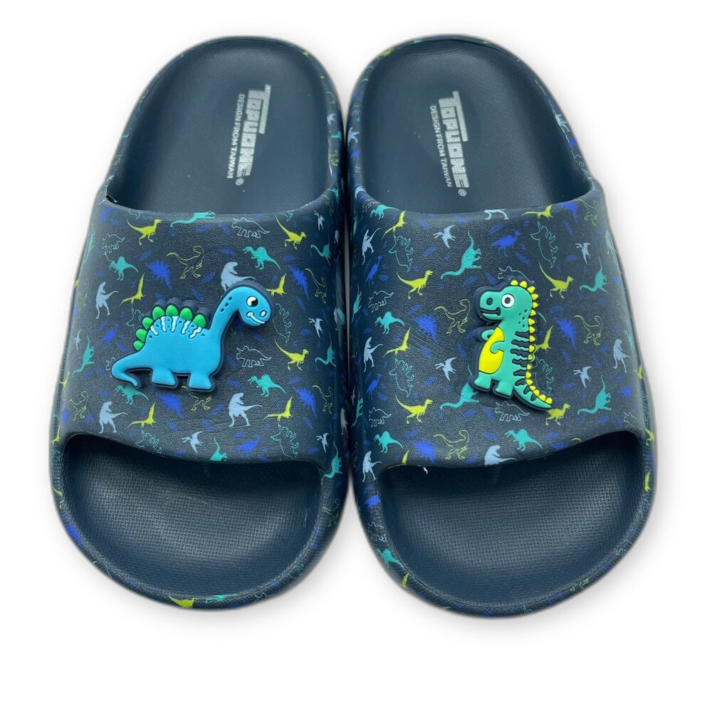 K128-1-可愛恐龍圖案防滑拖鞋