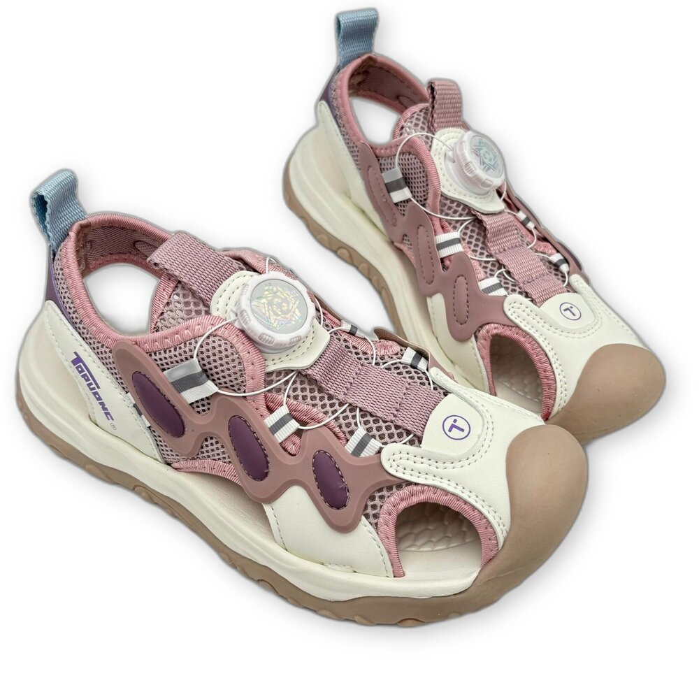 K145-1-女童旋轉扣護趾涼鞋